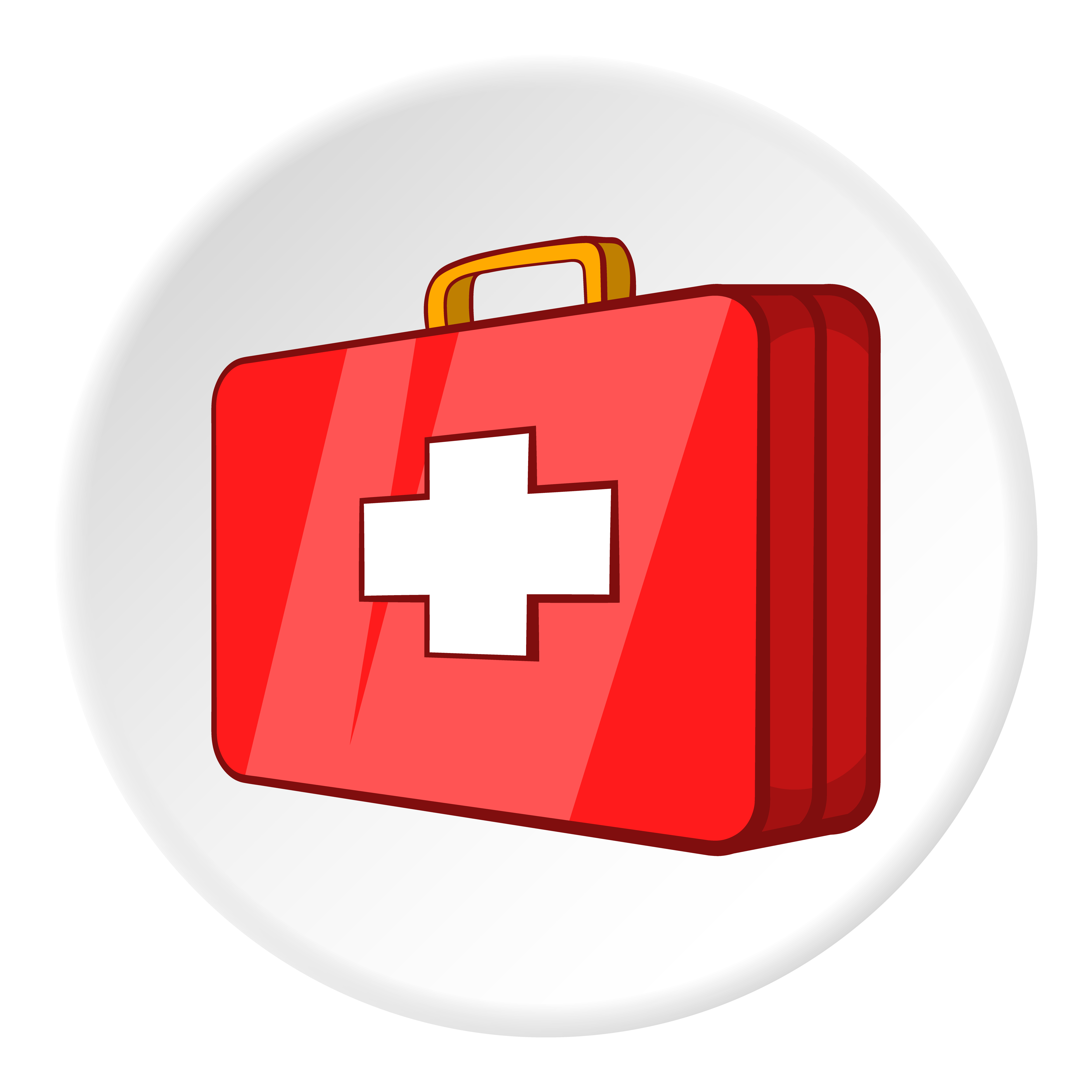 First aid kit icon. Cartoon illustration of first aid kit vector icon for web